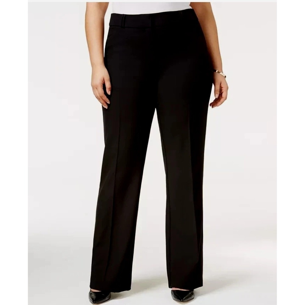 NY&Co Women's 12 Petite NWT All Season Stretch Shaping Black Dress Pants Sleek